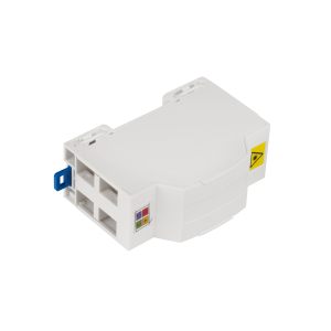 DIN-rail optical box for 4 SC adapters, white